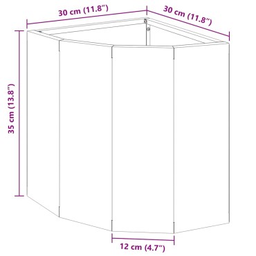 vidaXL Γωνιακό Ροδόδεντρο Λαδί 30 x 30 x 35 εκ Ατσάλι