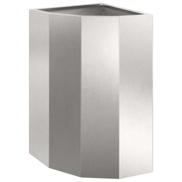 vidaXL Γωνιακό Ροδόδεντρο Ασημί 30 x 30 x 50 cm Ανοξείδωτο ατσάλι