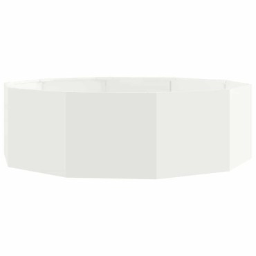 vidaXL Γλάστρα Λευκό 120 x 120 x 35 εκ Ατσάλι