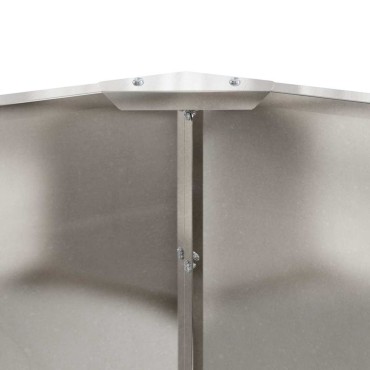 vidaXL Γλάστρα Ασημί 120 x 120 x 35 εκ Ανοξείδωτο ατσάλι