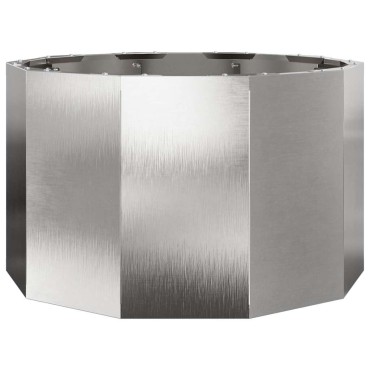 vidaXL Γλάστρα Ασημί 60 x 60 x 35 cm Ανοξείδωτο ατσάλι