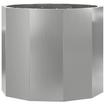 vidaXL Γλάστρα Ασημί 60 x 60 x 50 εκ Επικαλυμμένος Χάλυβας