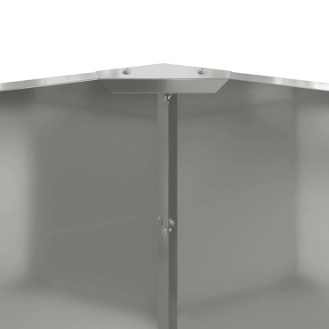 vidaXL Γλάστρα Ασημί 60 x 60 x 50 εκ Επικαλυμμένος Χάλυβας