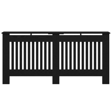 vidaXL Καπάκι Καλοριφέρ Μαύρη Οξυά 172 x 19 x 81,5 cm