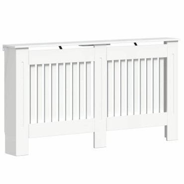vidaXL Καπάκι Καλοριφέρ Γυαλιστερό Λευκό 152 x 19 x 81,5 cm