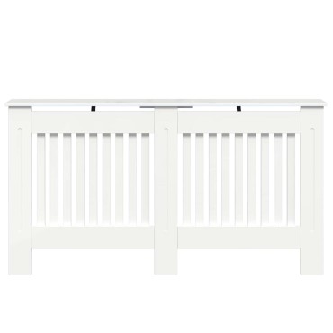 vidaXL Καπάκι Καλοριφέρ Γυαλιστερό Λευκό 152 x 19 x 81,5 cm