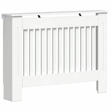 vidaXL Καπάκι Καλοριφέρ Γυαλιστερό Λευκό 112 x 19 x 81,5 cm