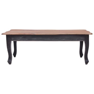 vidaXL Τραπεζάκι Σαλονιού Μαύρο 120x60x45cm από Μασίφ Μαόνι 1 τεμ.