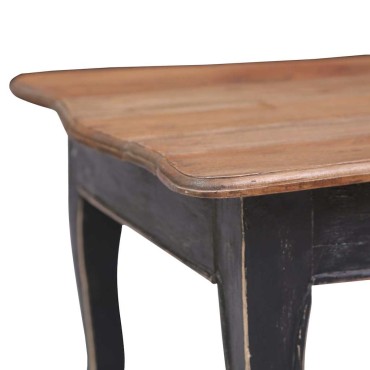 vidaXL Τραπεζάκι Σαλονιού Μαύρο 120x60x45cm από Μασίφ Μαόνι 1 τεμ.
