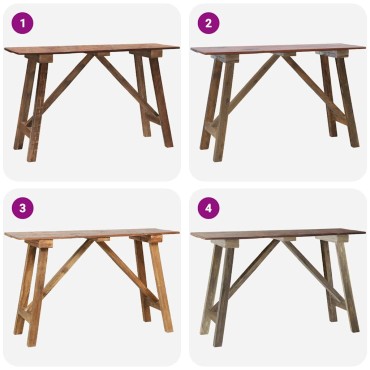 vidaXL Τραπέζι Κονσόλα 130x40x80cm από Μείγμα Ανακυκλωμένου Ξύλου 1 τεμ.