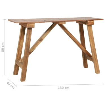 vidaXL Τραπέζι Κονσόλα 130x40x80cm από Μείγμα Ανακυκλωμένου Ξύλου 1 τεμ.