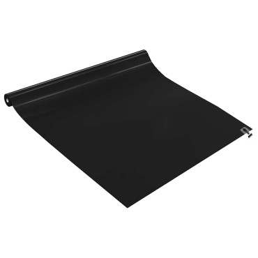vidaXL Στατική Μεμβράνη Παράθυρου Μαύρο 90 x 1000 cm PVC