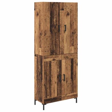 vidaXL Highboard Παλιό Ξύλο 69,5x34x180cm Επεξεργασμένο Ξύλο 1 τεμ.