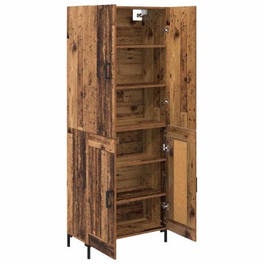 vidaXL Highboard Παλιό Ξύλο 69,5x34x180cm Επεξεργασμένο Ξύλο 1 τεμ.