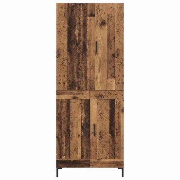 vidaXL Highboard Παλιό Ξύλο 69,5x34x180cm Επεξεργασμένο Ξύλο 1 τεμ.