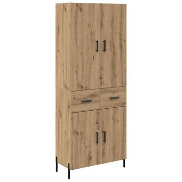 vidaXL Highboard Artisan Oak 69,5x34x180cm Επεξεργασμένο Ξύλο 1 τεμ.