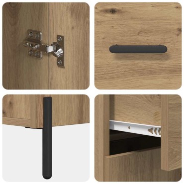 vidaXL Highboard Artisan Oak 69,5x34x180cm Επεξεργασμένο Ξύλο 1 τεμ.