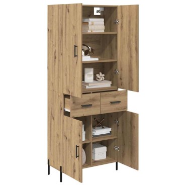 vidaXL Highboard Artisan Oak 69,5x34x180cm Επεξεργασμένο Ξύλο 1 τεμ.
