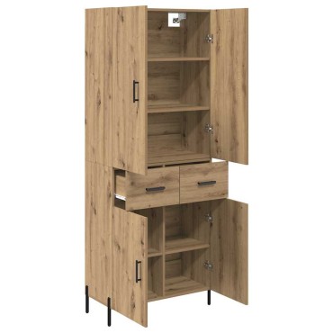 vidaXL Highboard Artisan Oak 69,5x34x180cm Επεξεργασμένο Ξύλο 1 τεμ.