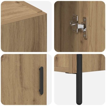 vidaXL Highboard Artisan Oak 69,5x34x180cm Επεξεργασμένο Ξύλο 1 τεμ.