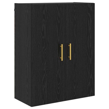 vidaXL Highboard Μαύρη Οξυά 69,5x34x180cm Επεξεργασμένο Ξύλο 1 τεμ.