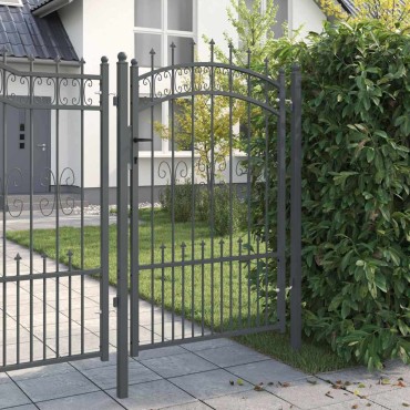 vidaXL Πύλη Φράχτη με Στρογγυλή Κορυφή KAMPEN 103 x 200 cm Κλειδώσιμο