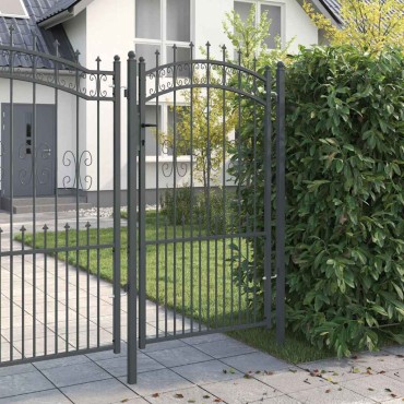 vidaXL Πύλη Φράχτη με Στρογγυλή Κορυφή KAMPEN 103 x 175 cm Κλειδώσιμο