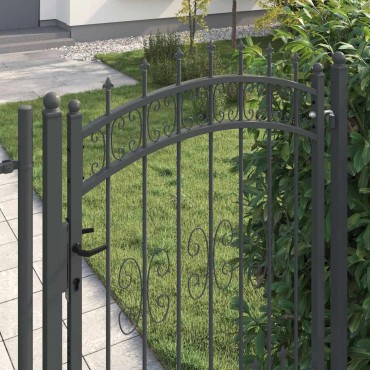vidaXL Πύλη Φράχτη με Στρογγυλή Κορυφή KAMPEN 103 x 175 cm Κλειδώσιμο