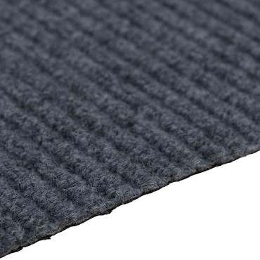 vidaXL Δερμάτινο Χαλί Γκρι 80x200cm ύφασμα