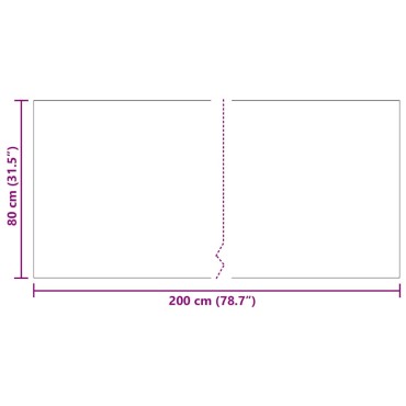 vidaXL Δερμάτινο Χαλί Ανθρακί 80x200cm ύφασμα