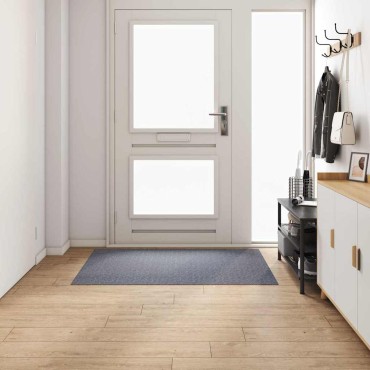 vidaXL Δερμάτινο Χαλί Ανοιχτό γκρι 100x150cm ύφασμα