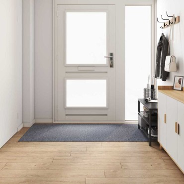 vidaXL Δερμάτινο Χαλί Ανοιχτό γκρι 100x200cm ύφασμα