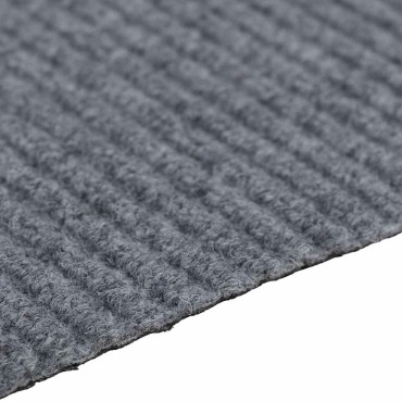 vidaXL Δερμάτινο Χαλί Ανοιχτό γκρι 100x200cm ύφασμα