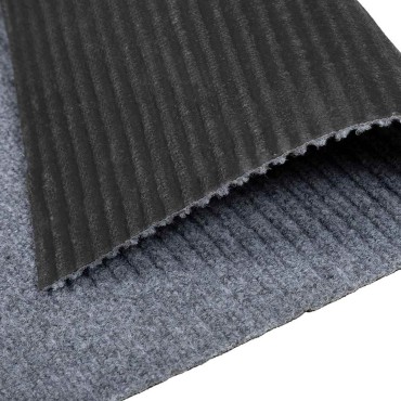 vidaXL Δερμάτινο Χαλί Ανοιχτό γκρι 100x200cm ύφασμα