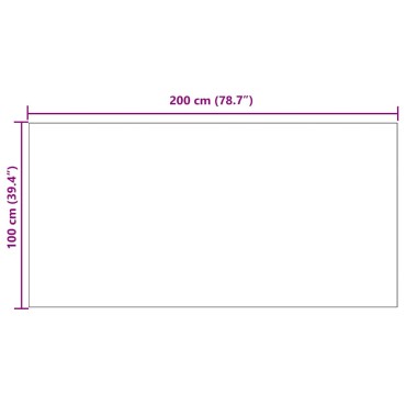 vidaXL Δερμάτινο Χαλί Ανοιχτό γκρι 100x200cm ύφασμα