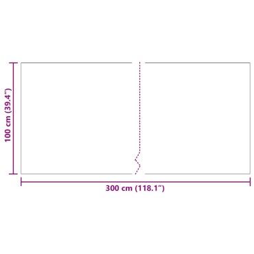 vidaXL Δερμάτινο Χαλί Ανοιχτό γκρι 100x300cm ύφασμα