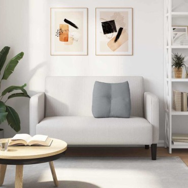 vidaXL Μαξιλάρι Πλάτης Ανοιχτό γκρι 45 x 24 x 50 εκ ύφασμα