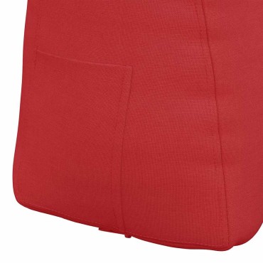 vidaXL Μαξιλάρι Πλάτης Κόκκινο 45 x 24 x 50 εκ ύφασμα