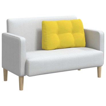 vidaXL Μαξιλάρι Πλάτης Απαλό Κίτρινο 80 x 24 x 50 εκ ύφασμα