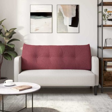 vidaXL Μαξιλάρι Πλάτης Κόκκινο 120 x 24 x 50 εκ ύφασμα