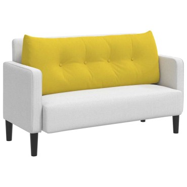vidaXL Μαξιλάρι Πλάτης Απαλό Κίτρινο 120 x 24 x 50 εκ ύφασμα