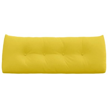 vidaXL Μαξιλάρι Πλάτης Απαλό Κίτρινο 120 x 24 x 50 εκ ύφασμα