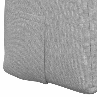 vidaXL Μαξιλάρι Πλάτης Σκίουρος Γκρί 120 x 24 x 50 εκ ύφασμα