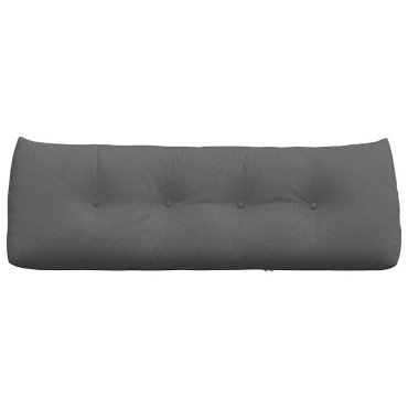 vidaXL Μαξιλάρι Πλάτης Σκούρο Γκρι 140 x 24 x 50 εκ ύφασμα