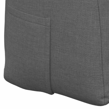 vidaXL Μαξιλάρι Πλάτης Σκούρο Γκρι 140 x 24 x 50 εκ ύφασμα