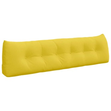 vidaXL Μαξιλάρι Πλάτης Απαλό Κίτρινο 180 x 24 x 50 εκ ύφασμα