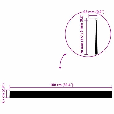 vidaXL Αυτοκόλλητες σφραγίδες πόρτας 2 τμχ. 100 cm Αλουμινένιο Κράμα