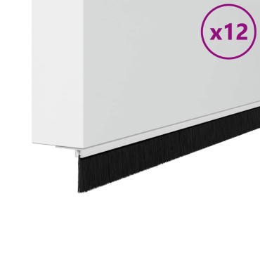 vidaXL Αυτοκόλλητες σφραγίδες πόρτας 12 τμχ. 100 cm Αλουμινένιο Κράμα