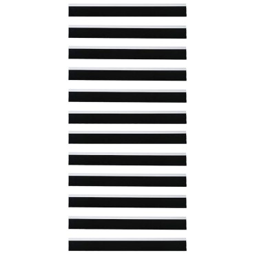 vidaXL Αυτοκόλλητες σφραγίδες πόρτας 6 pcs Μαύρο 100 cm