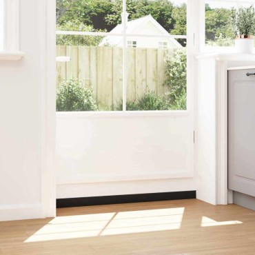 vidaXL Αυτοκόλλητες σφραγίδες πόρτας 6 pcs Μαύρο 100 cm